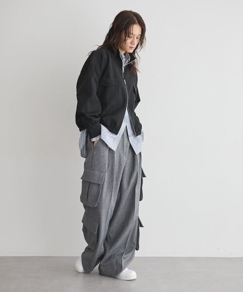 GARAGE OF GOOD CLOTHING（ガレージオブグッドクロージング）の「総針ニットWzipブルゾン（ブルゾン・レディース・ベージュ/ブラウン/ブラック・FREE）」の11枚目の写真