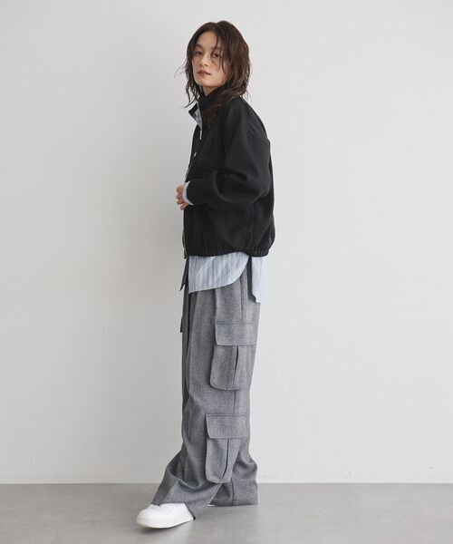 GARAGE OF GOOD CLOTHING（ガレージオブグッドクロージング）の「総針ニットWzipブルゾン（ブルゾン・レディース・ベージュ/ブラウン/ブラック・FREE）」の12枚目の写真