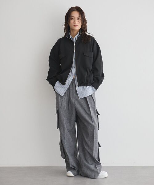 GARAGE OF GOOD CLOTHING（ガレージオブグッドクロージング）の「総針ニットWzipブルゾン（ブルゾン・レディース・ベージュ/ブラウン/ブラック・FREE）」の14枚目の写真