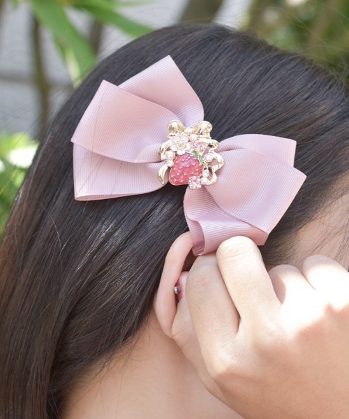 axes femme（アクシーズファム）の「デコレーションベリークリップ（バレッタ/ヘアクリップ・レディース・ワイン/ピンク・FREE）」の6枚目の写真