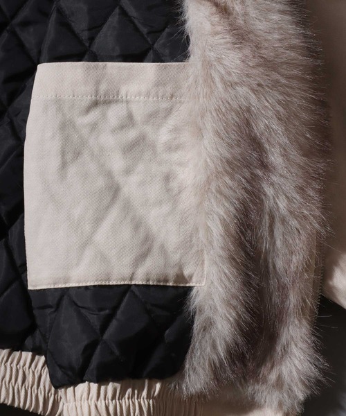 SITRY(シトリー)の「Fur Lined Zip Hoodie/ツイル ショート丈 ファー使い ダブルジップ ジップパーカー ブルゾン フーディー ブルゾン(ブルゾン・メンズ・アイボリー/カモフラージュ/ブラック・L/M)」の18枚目の写真