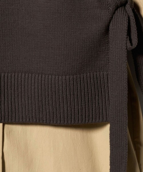 green label relaxing(グリーンレーベルリラクシング)の「ニット ベスト × シャツ ワンピース セット(シャツワンピース・レディース・オフホワイト/ブラウン系/ダークグレー・FREE)」の19枚目の写真