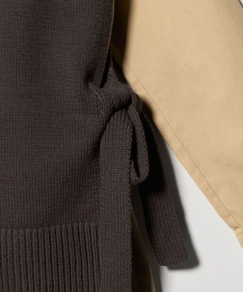 green label relaxing(グリーンレーベルリラクシング)の「ニット ベスト × シャツ ワンピース セット(シャツワンピース・レディース・オフホワイト/ブラウン系/ダークグレー・FREE)」の20枚目の写真