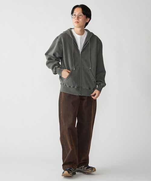 SHIPS（シップス）の「Redwood Classics: 16オンス フェード ジップ パーカ（パーカー・メンズ・ケリーグリーン/ライトパープル/ダークグレー/ライトグレー・SMALL/LARGE/MEDIUM）」の17枚目の写真