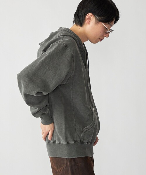 SHIPS（シップス）の「Redwood Classics: 16オンス フェード ジップ パーカ（パーカー・メンズ・ケリーグリーン/ライトパープル/ダークグレー/ライトグレー・SMALL/LARGE/MEDIUM）」の5枚目の写真