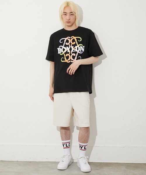 BOY LONDON(ボーイロンドン)の「【BOY LONDON】FLOCKY PRINT TEE(Tシャツ/カットソー・メンズ・ブラック・MEDIUM/X-LARGE)」の2枚目の写真