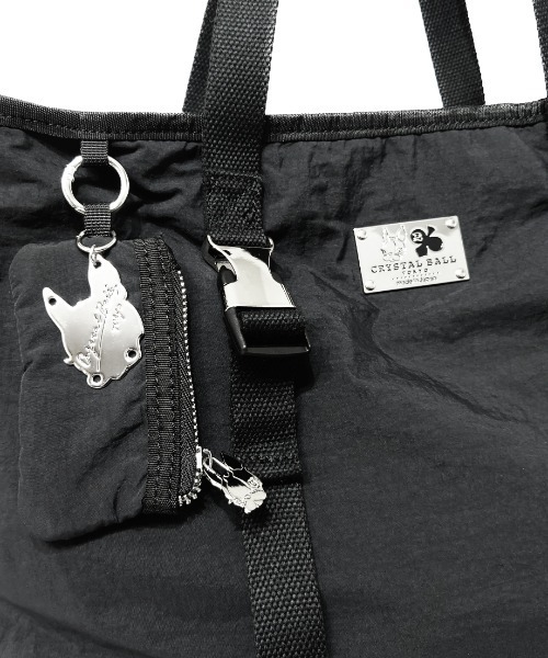 CRYSTAL BALL(クリスタルボール)の「ミニポーチ&トートバッグ(トートバッグ・レディース・カーキ/ブラック・FREE)」の4枚目の写真