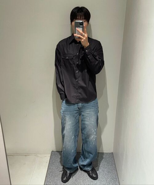 INSILENCE（インサイロンス）の「チンツコットンツーポケットシャツ ブラック（シャツ/ブラウス・レディース・その他・MEDIUM/LARGE/SMALL）」の4枚目の写真