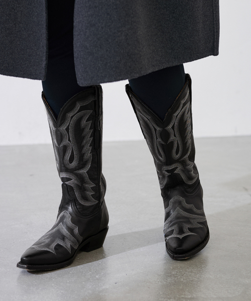 FRAMeWORK（フレームワーク）の「LUCCHESE WOMENS,Sage ウエスタンブーツ（ブーツ・レディース・ブラック/ブラウン・24cm）」の5枚目の写真
