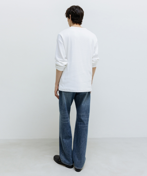 INSILENCE(インサイロンス)の「リブヘンリーネックロングスリーブ ホワイト(Tシャツ/カットソー・レディース・その他・LARGE/SMALL/MEDIUM)」の3枚目の写真