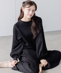 Dita（ディータ）の「裏シャギーストレッチトレーナー×ロングパンツセット（ルームウェア/パジャマ）」