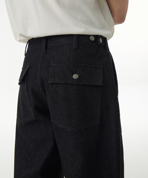 MUSINSA STANDARD（ムシンサスタンダード）の「デニムパティグパンツ [ロー ブラック]（デニムパンツ・メンズ・その他・40/38/42/36/34/32/30/31/33/26/27/28/29）」の5枚目の写真
