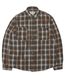 NOMANUAL（NOMANUAL）の「O.D CHECK SHIRT - BROWN（シャツ/ブラウス）」
