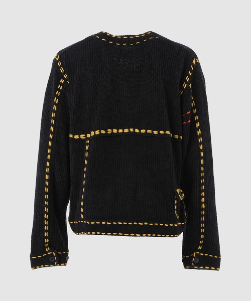 PHINGERIN（フィンガリン）の「PG1 POCKET CARDIGAN（カーディガン/ボレロ・メンズ・バーガンディー/ベージュ/ネイビー・M/L）」の8枚目の写真