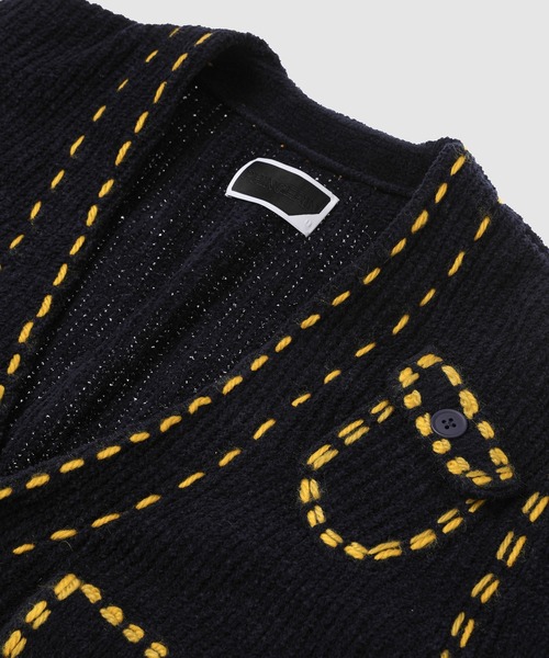 PHINGERIN（フィンガリン）の「PG1 POCKET CARDIGAN（カーディガン/ボレロ・メンズ・バーガンディー/ベージュ/ネイビー・M/L）」の9枚目の写真