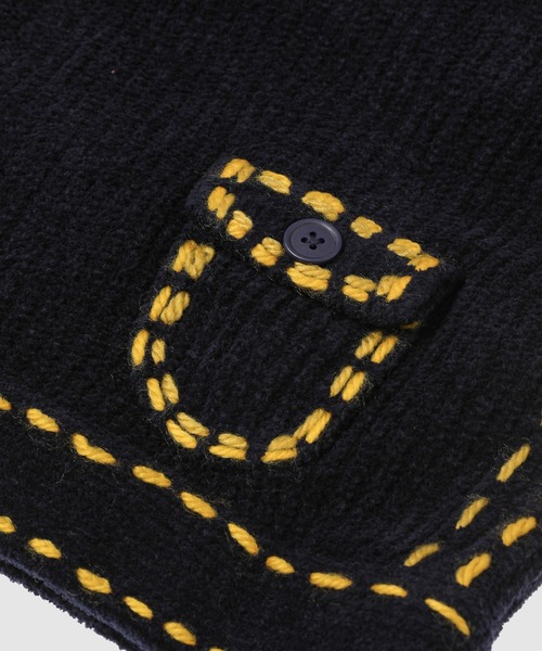 PHINGERIN（フィンガリン）の「PG1 POCKET CARDIGAN（カーディガン/ボレロ・メンズ・バーガンディー/ベージュ/ネイビー・M/L）」の12枚目の写真