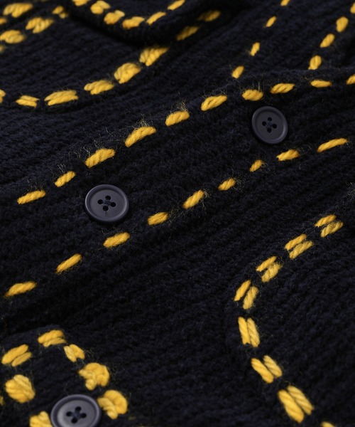 PHINGERIN（フィンガリン）の「PG1 POCKET CARDIGAN（カーディガン/ボレロ・メンズ・バーガンディー/ベージュ/ネイビー・M/L）」の13枚目の写真