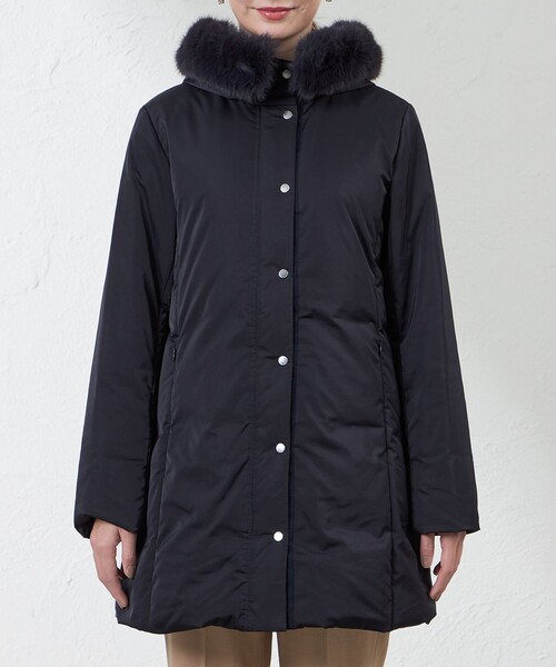 amaca(アマカ)の「サテンダウン(ダウンジャケット/コート・レディース・ベージュ系その他5/ダークネイビー・38/40)」の6枚目の写真