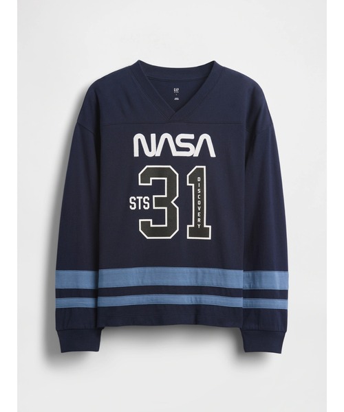 GAP(ギャップ)の「NASA リラックスフィット ジャージーTシャツ (キッズ)(Tシャツ/カットソー・キッズ・ネイビー・150cm/140cm/120cm/130cm/110cm/160cm)」の1枚目の写真