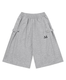 ウィアーサイドボタンスウェットバミューダハーフパンツ 男女共用 (3カラー)