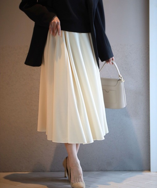 Ehre style(エーレスタイル)の「高見えジャージ素材シワなし!毎日着られる(スカート・レディース・ブラック/グレー・FREE)」の8枚目の写真