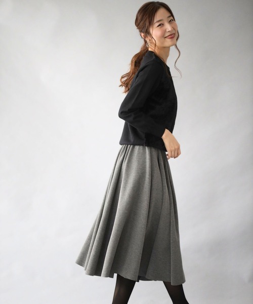 Ehre style(エーレスタイル)の「高見えジャージ素材シワなし!毎日着られる(スカート・レディース・ブラック/グレー・FREE)」の16枚目の写真