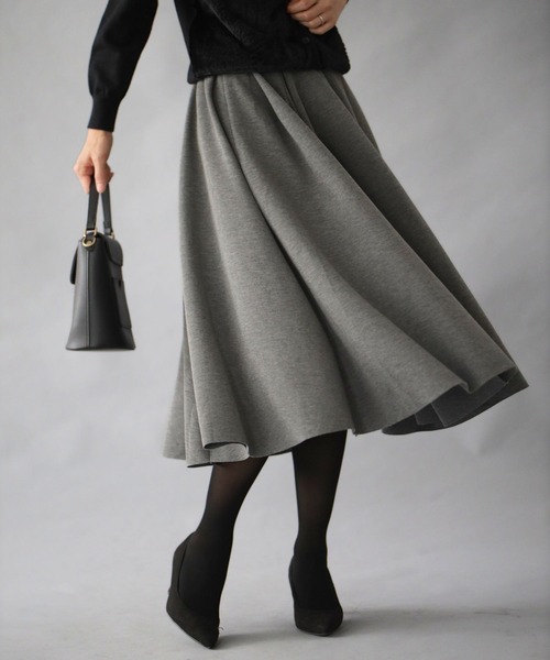 Ehre style(エーレスタイル)の「高見えジャージ素材シワなし!毎日着られる(スカート・レディース・ブラック/グレー・FREE)」の21枚目の写真
