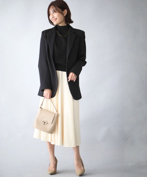 Ehre style(エーレスタイル)の「高見えジャージ素材シワなし!毎日着られる(スカート・レディース・ブラック/グレー・FREE)」の22枚目の写真