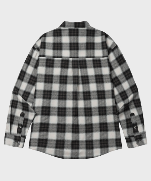 LEIRE（ルアール）の「ツーポケットオンブレチェックシャツ[ブラック]（シャツ/ブラウス・メンズ・その他・MEDIUM/LARGE/X-LARGE）」の6枚目の写真