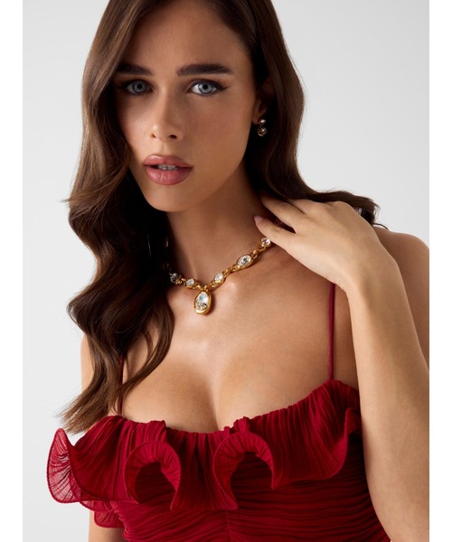 Guess(ゲス)の「SL Kennith Dress ワンピース ドレス(ドレス・レディース・レッド・2/4/6)」の10枚目の写真