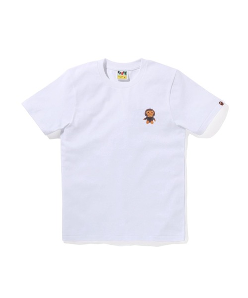 A BATHING APE(アベイシングエイプ)の「MILO PLUSH DOLL ONE POINT TEE(Tシャツ/カットソー・レディース・ブラック/ホワイト・SMALL/X-SMALL/MEDIUM)」の1枚目の写真