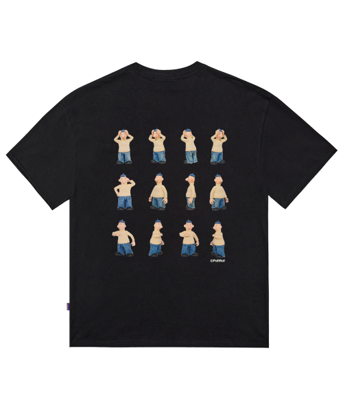 LAUGHER（ラファー）の「[PAT&MAT] モーションパットTシャツ - ブラック（Tシャツ/カットソー・レディース・ブラック・LARGE/MEDIUM/X-LARGE）」の2枚目の写真