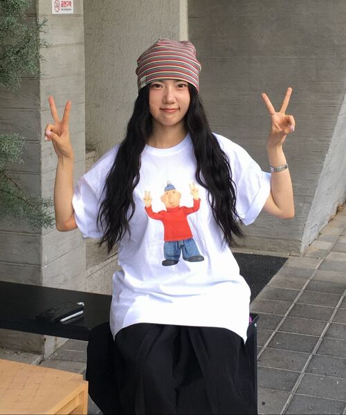 LAUGHER（ラファー）の「[PAT&MAT] モーションパットTシャツ - ブラック（Tシャツ/カットソー・レディース・ブラック・LARGE/MEDIUM/X-LARGE）」の9枚目の写真