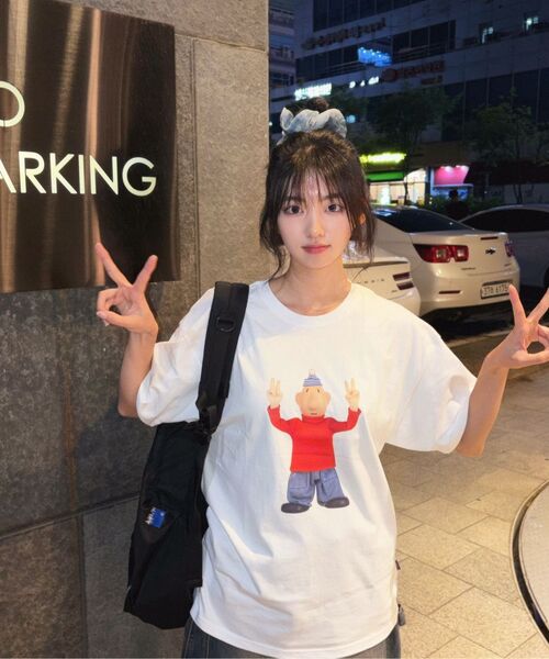 LAUGHER（ラファー）の「[PAT&MAT] モーションパットTシャツ - ブラック（Tシャツ/カットソー・レディース・ブラック・LARGE/MEDIUM/X-LARGE）」の10枚目の写真