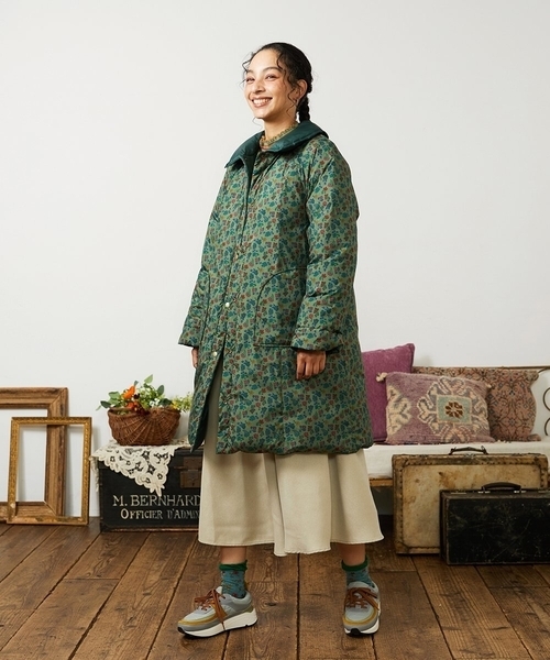 Jocomomola(ホコモモラ)の「【リバーシブル】Flor Alta ロングダウンコート(ダウンジャケット/コート・レディース・グリーン/ネイビー/マスタード・42/40)」の20枚目の写真