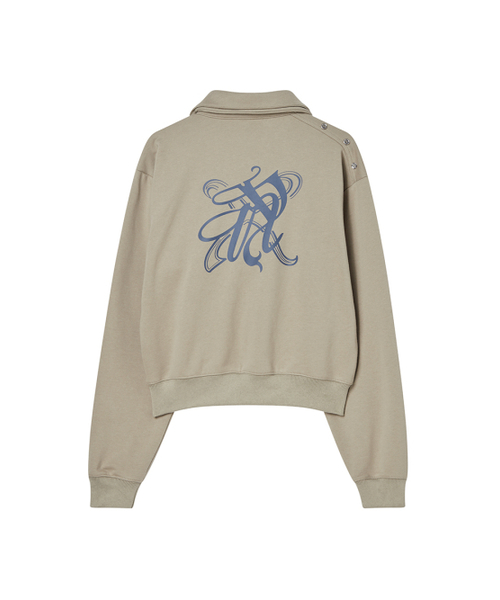 NYXX（エヌワイエックスエックス）の「SNAP COLLAR SWEATSHIRT_SCALF SET LIGHT KHAKI（スウェット・レディース・その他・FREE）」の3枚目の写真