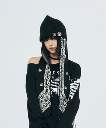 SCHISM INDUCING（スキズムインデューシング）の「BANDANA TRAPPER BEANIE BLACK（ハット）」