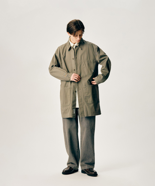 ESPIONAGE（エスピオナジ）の「Washed Doctor Jacket Dark Beige（ミリタリージャケット・レディース・その他・MEDIUM/LARGE/X-LARGE）」の14枚目の写真