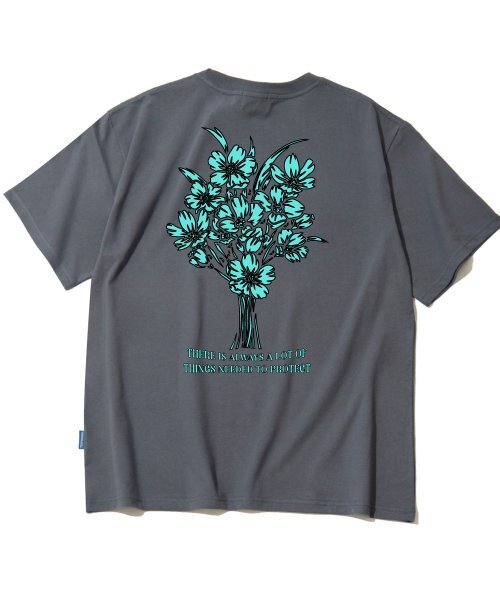 TRIPSHION(トリップション)の「フラワーバンドルグラフィックTシャツ - グレー(Tシャツ/カットソー・メンズ・その他・LARGE/MEDIUM/X-LARGE)」の1枚目の写真
