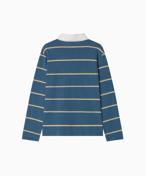 MENASOO(ミナス)の「MNS Striped Cotton Collar T Shirt_Blue(ポロシャツ・レディース・ブルー・F)」の12枚目の写真