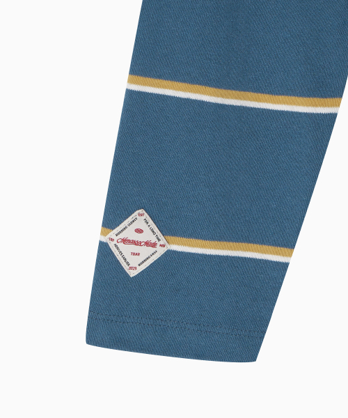 MENASOO(ミナス)の「MNS Striped Cotton Collar T Shirt_Blue(ポロシャツ・レディース・ブルー・F)」の14枚目の写真