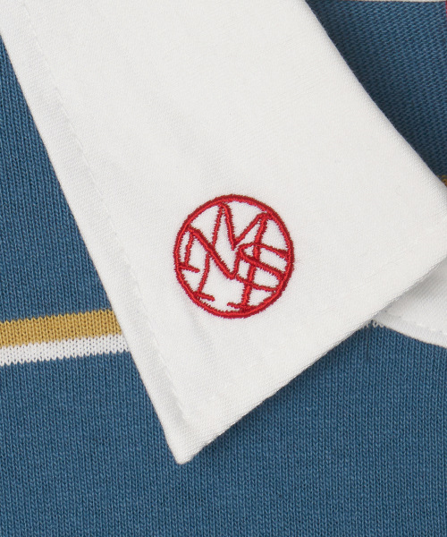 MENASOO(ミナス)の「MNS Striped Cotton Collar T Shirt_Blue(ポロシャツ・レディース・ブルー・F)」の16枚目の写真