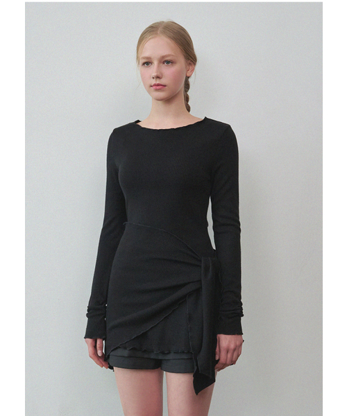 MICANE(ミケーネ)の「エッシュビー ミニドレス-スカーフセットアップ(ワンピース・レディース・ブラック/ヘザーグレー・X-SMALL/SMALL/MEDIUM/LARGE/X-LARGE)」の9枚目の写真