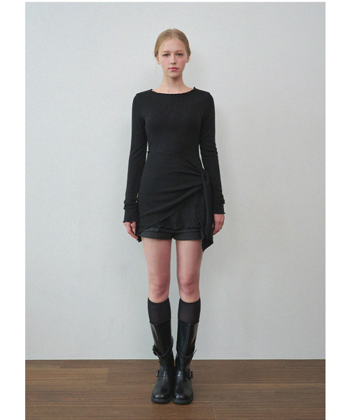 MICANE(ミケーネ)の「エッシュビー ミニドレス-スカーフセットアップ(ワンピース・レディース・ブラック/ヘザーグレー・X-SMALL/SMALL/MEDIUM/LARGE/X-LARGE)」の10枚目の写真