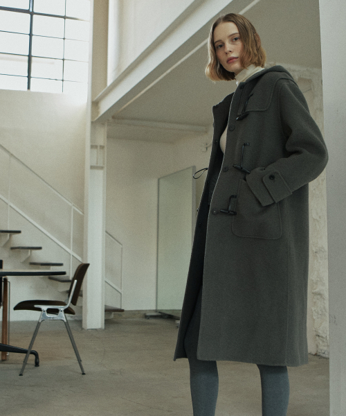 YUPPE(ヨッペ)の「BOUCLE DUFFLE COAT_KHAKI(チェスターコート・レディース・その他・FREE)」の5枚目の写真