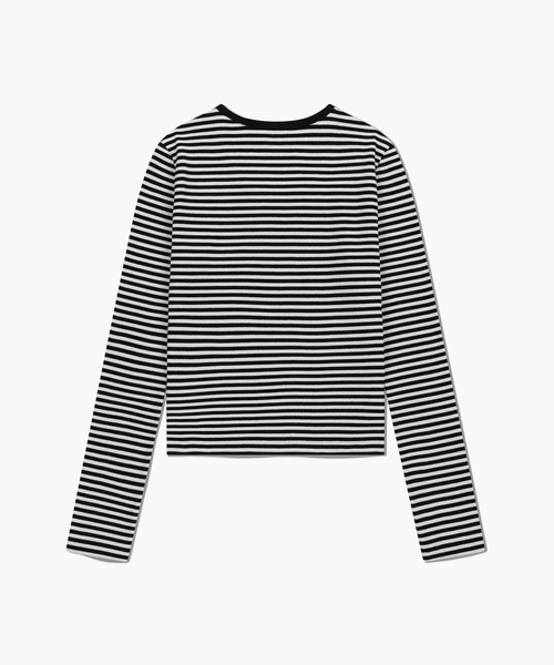 MARITHE + FRANCOIS GIRBAUD(マリテフランソワジルボー)の「W DEEP NECK LONG SLEEVE(Tシャツ/カットソー・レディース・Black/アイボリー/ヘザーグレー・MEDIUM/SMALL)」の9枚目の写真