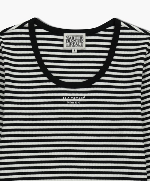 MARITHE + FRANCOIS GIRBAUD(マリテフランソワジルボー)の「W DEEP NECK LONG SLEEVE(Tシャツ/カットソー・レディース・Black/アイボリー/ヘザーグレー・MEDIUM/SMALL)」の10枚目の写真