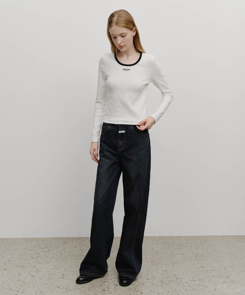 MARITHE + FRANCOIS GIRBAUD(マリテフランソワジルボー)の「W DEEP NECK LONG SLEEVE(Tシャツ/カットソー・レディース・Black/アイボリー/ヘザーグレー・MEDIUM/SMALL)」の18枚目の写真