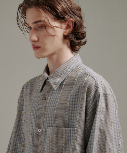 BLANKROOM(ブランクルーム)の「テスルチェックシャツ_SMOKY GRAY(シャツ/ブラウス・レディース・その他・1/2/4/3)」の3枚目の写真