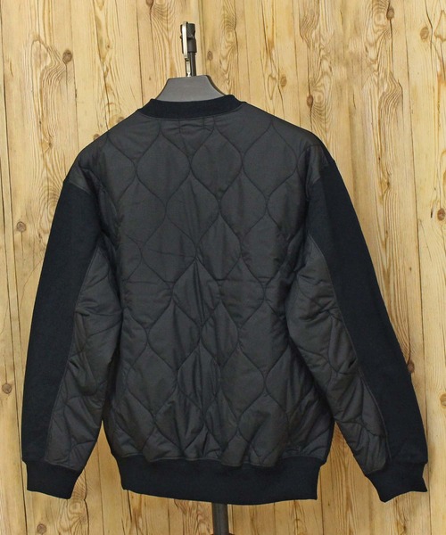 Schott(ショット)の「QUILTED COMBI. CREW SWEAT(スウェット・メンズ・オートミール/グレイッシュブルー/ブラック・L/M/XXL/XL)」の5枚目の写真
